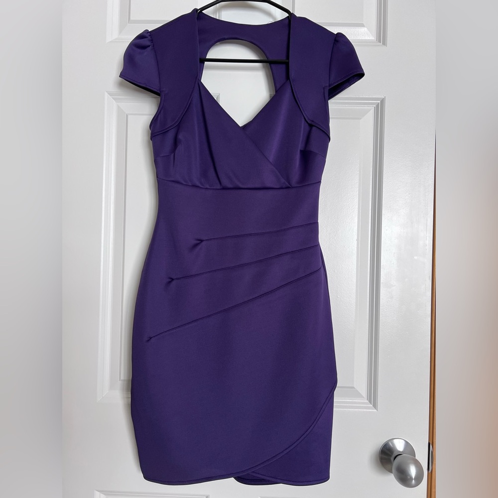 Guess Purple Cocktail Dress | Bodycon Party Dress | Wedding Guest | Size 2